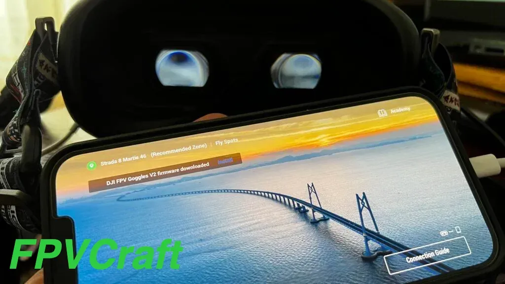 dji fpv goggles v2 updating on DJI Fly App on the phone