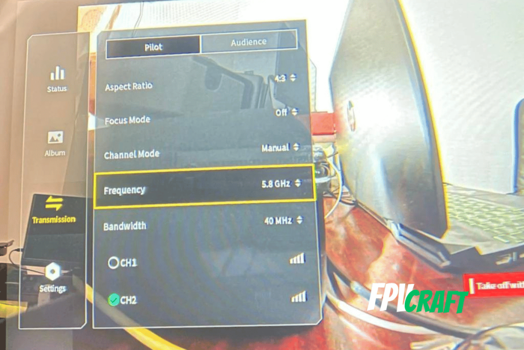 changing frequency of dji fpv drone