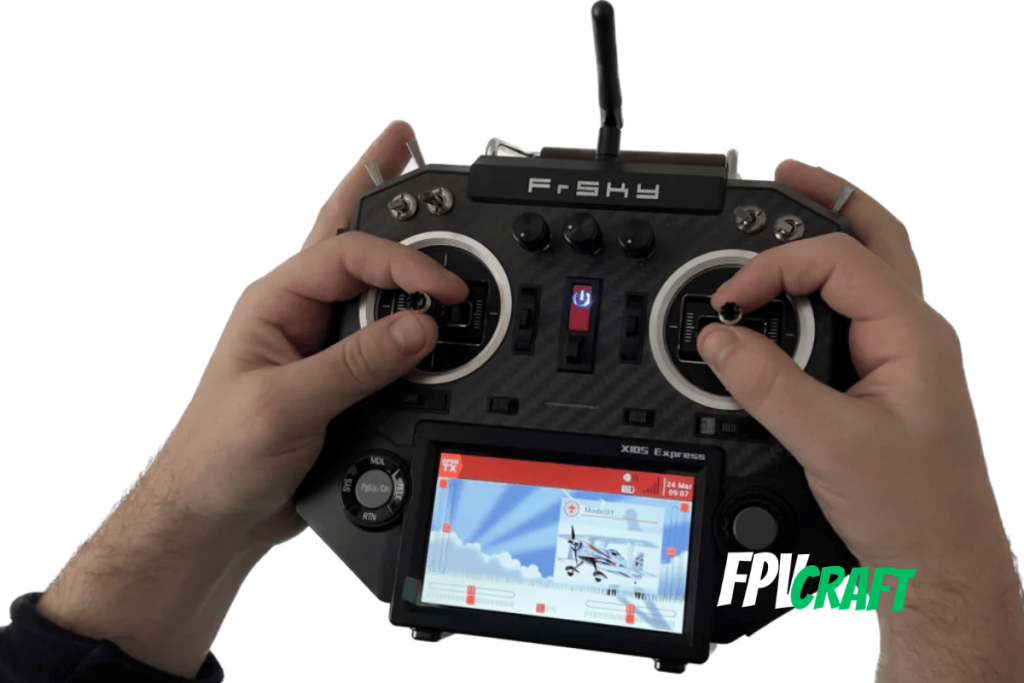 frsky horus x10s pinch method control