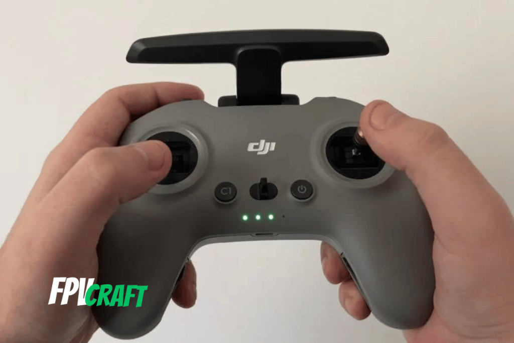 controlling the DJI FPV remote controller 2 with thumbs