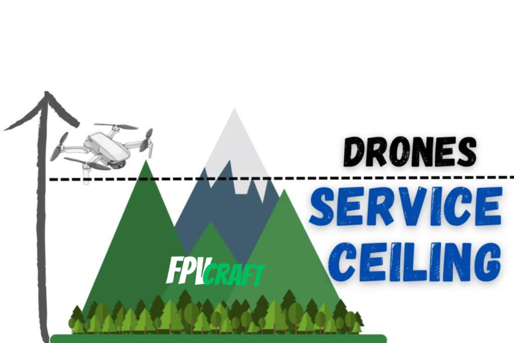 visual illustration of drone service ceiling level