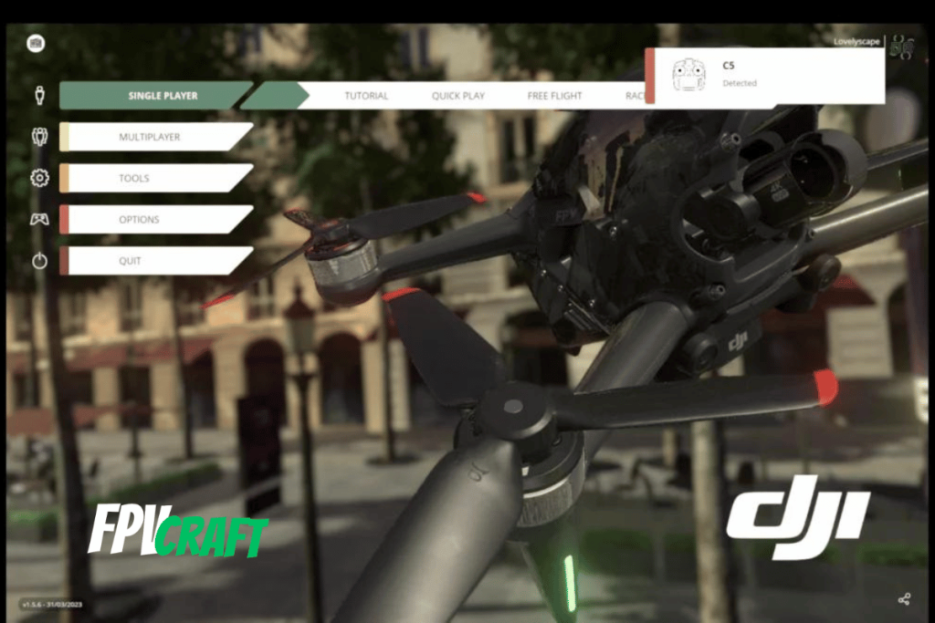 DJI FPV RC 2 detected in Liftoff Simulator