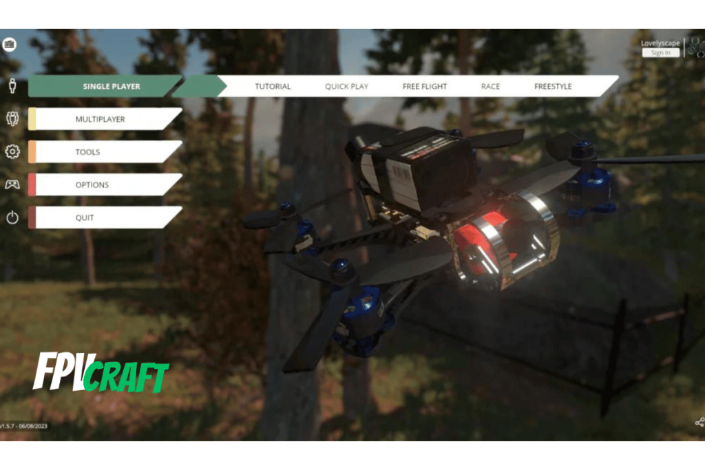 screenshot of liftoff simulator