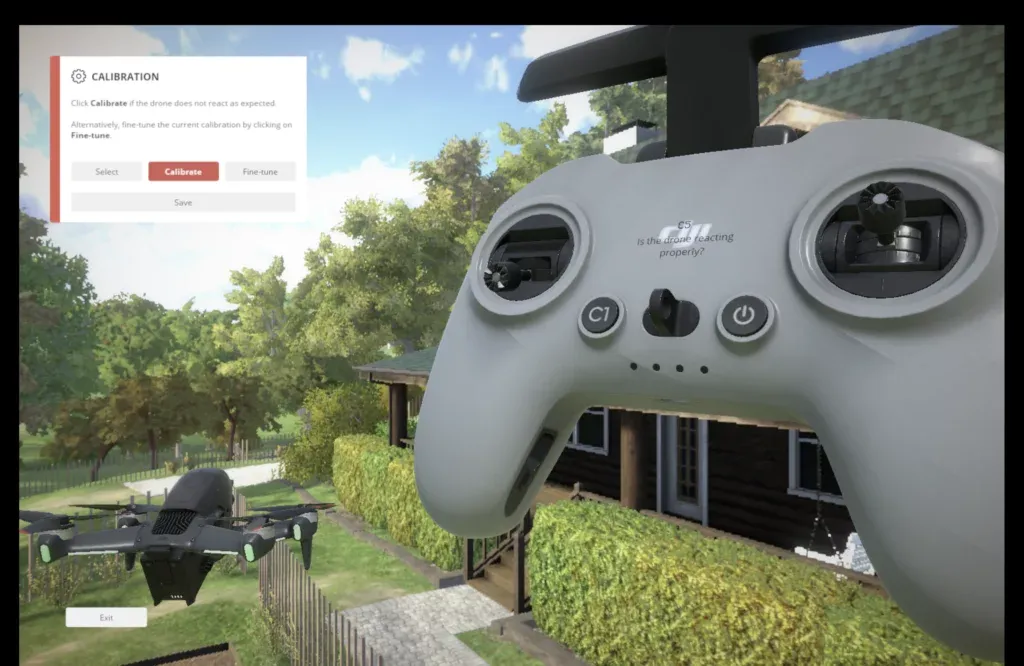 calibrating controller in liftoff simulator