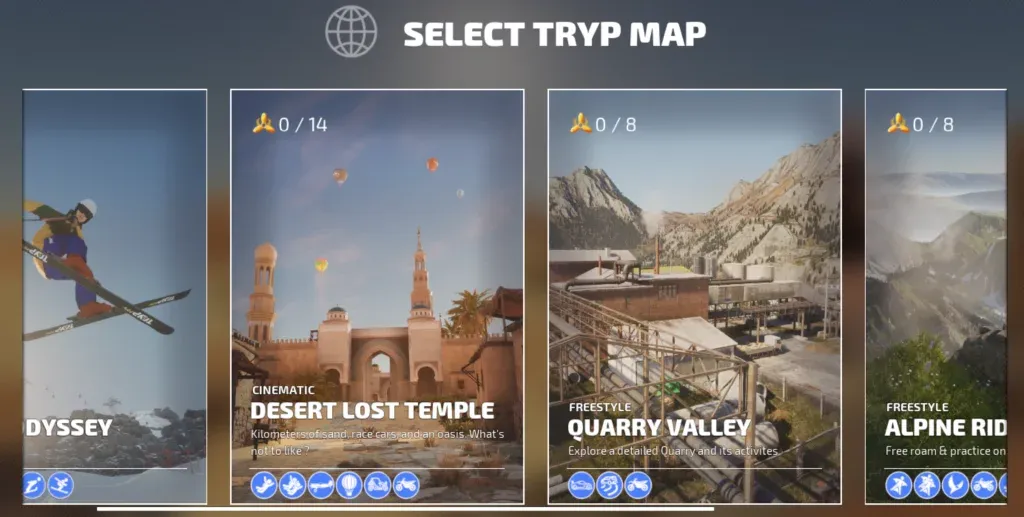 screenshot of maps found in TRYP FPV