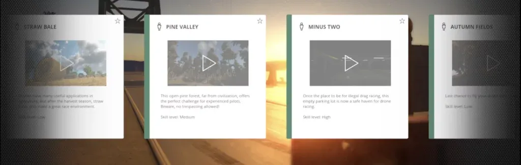 a screenshot with few of the maps found in liftoff