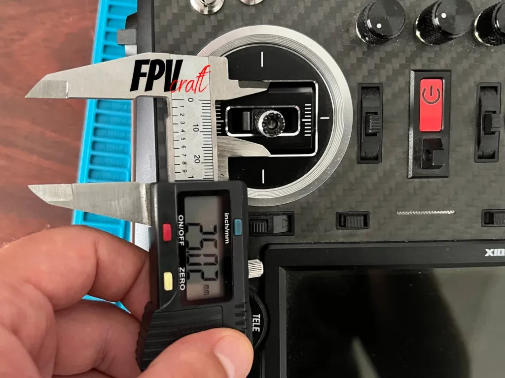 large rc gimbal size measurment