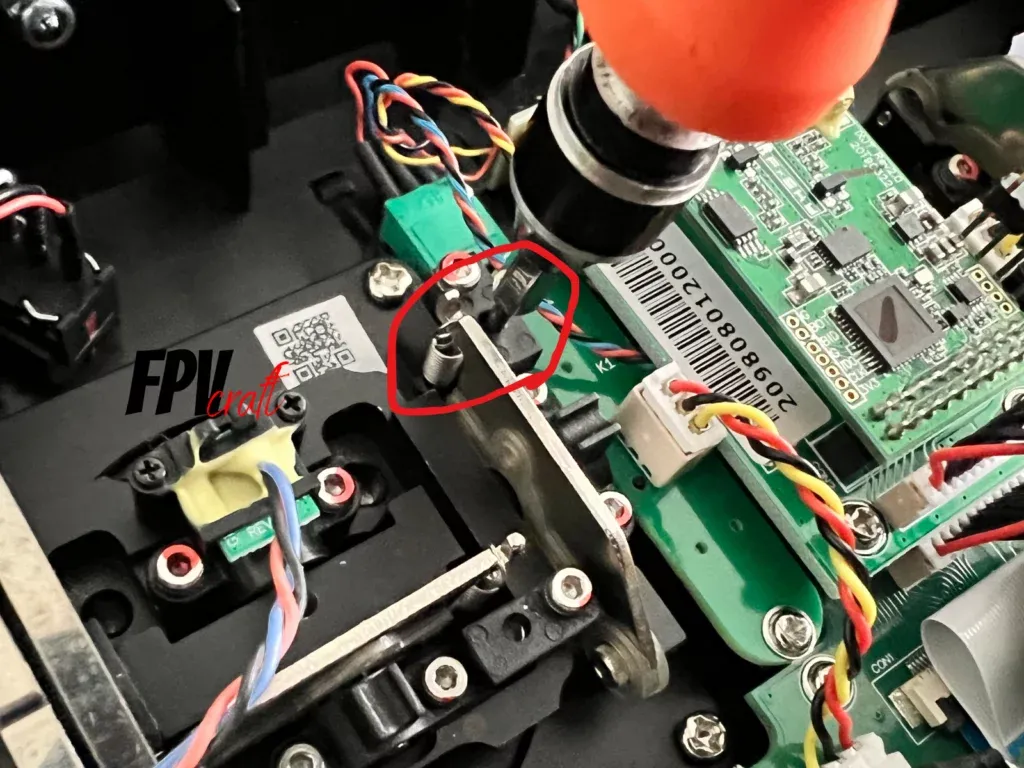 fpv radio transmitter adjusting gimbal spring screw