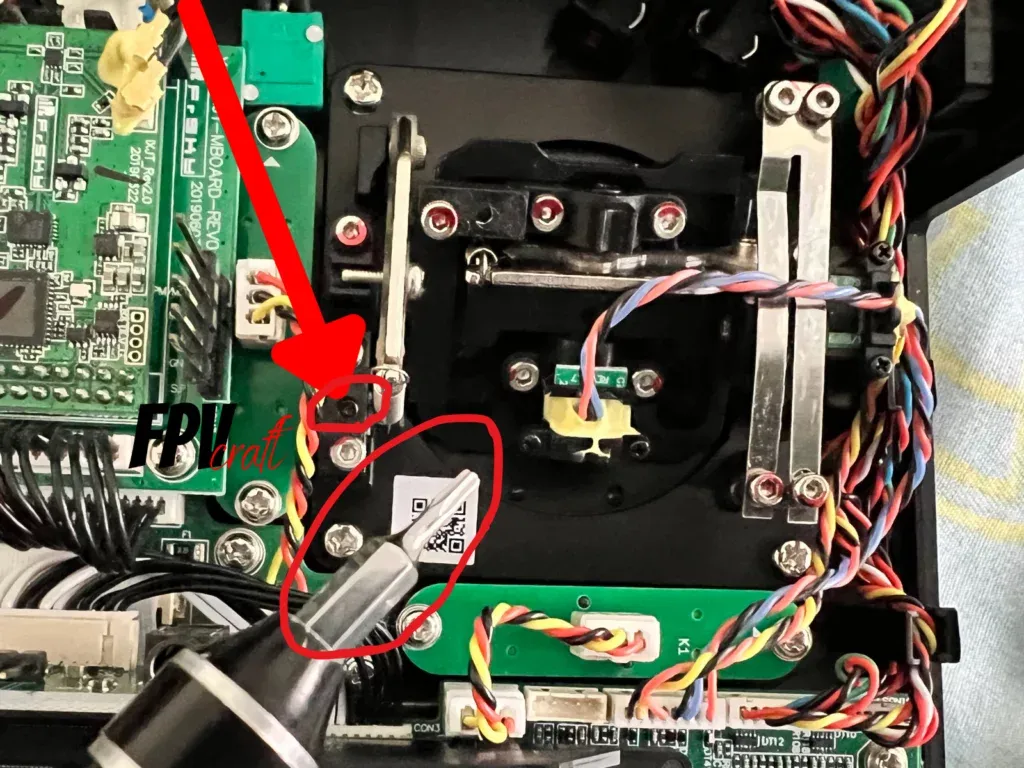 screwdriver size and gimbal spring screw on radio transmitter