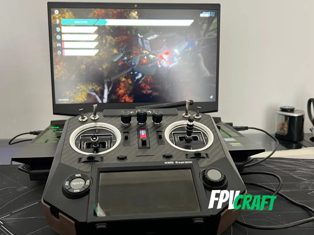 frsky horus x10s connected to liftoff simulator