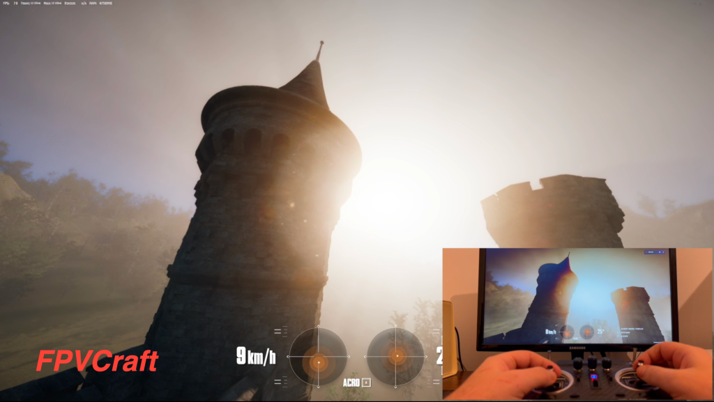 graphics of the erea drone 2023 fpv simulator