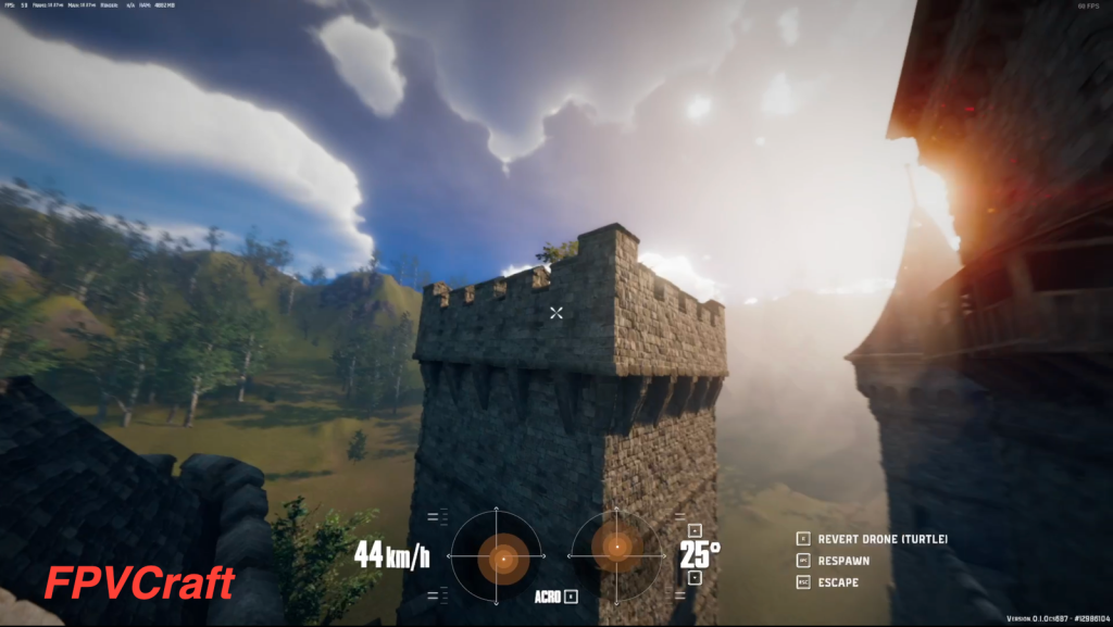 the stunning graphics of EreaDrone 2023 fpv simulator