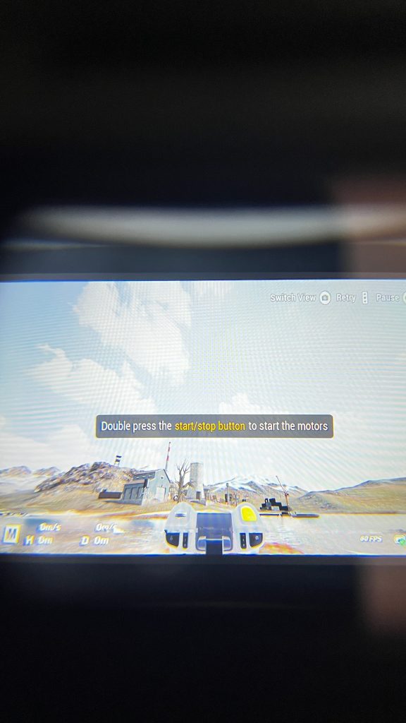 photo within the dji fpv goggles v2 practicing in DJI Virtual Flight